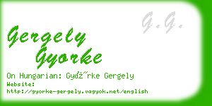 gergely gyorke business card